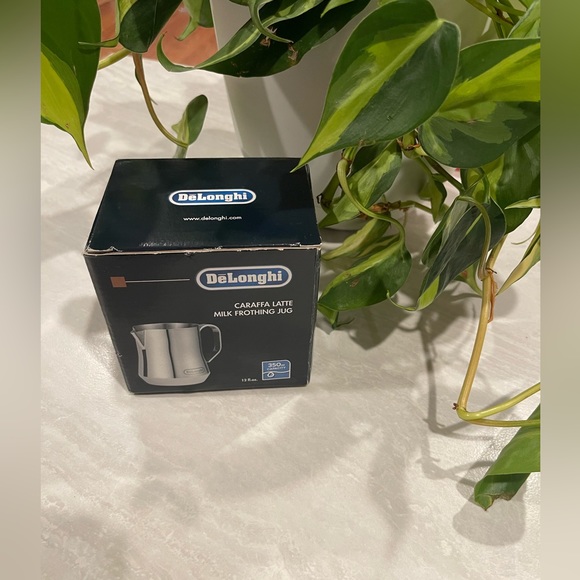 Kitchen New Delonghi Caraffa Latte Stainless Milk Frothing Jug 12 Fl